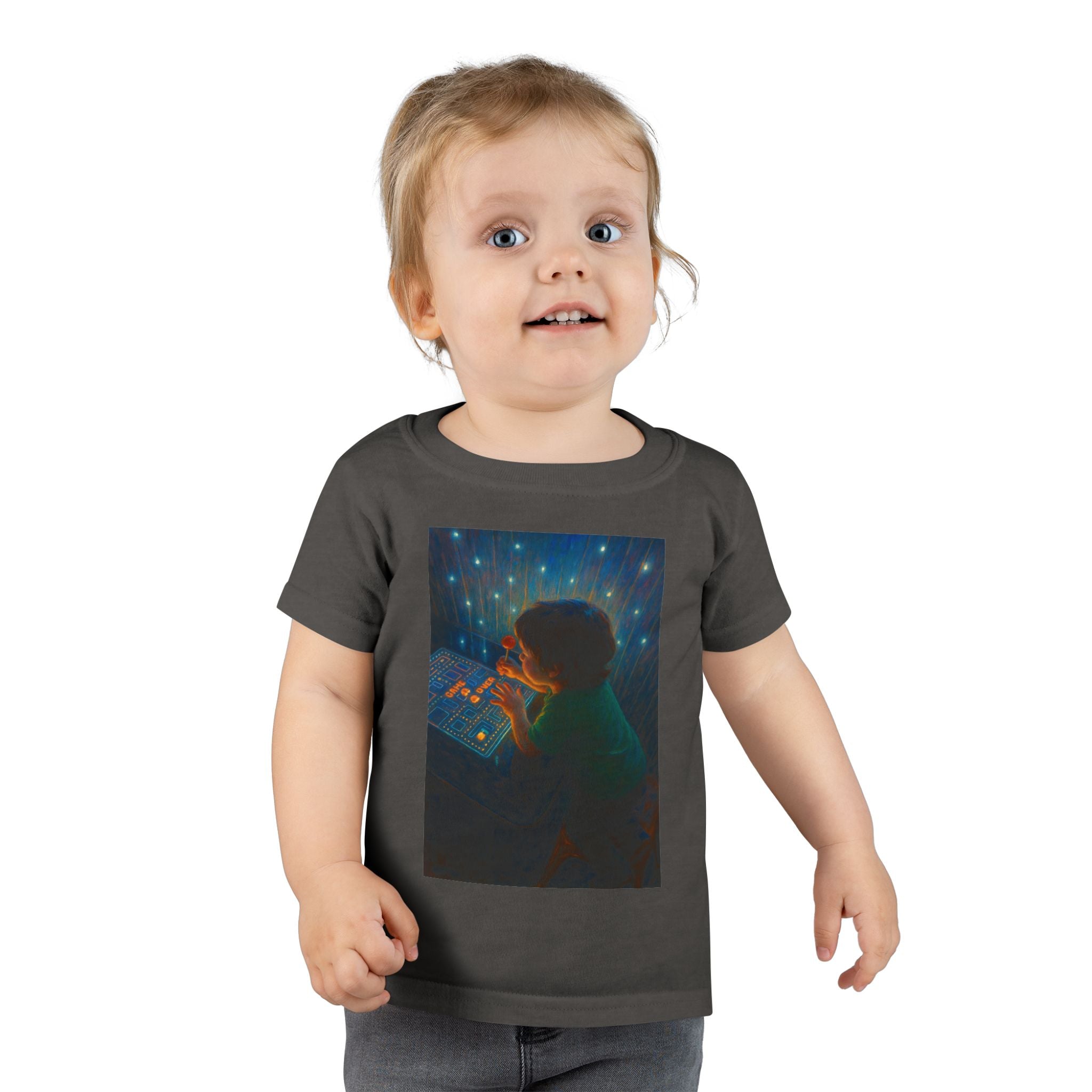 Toddler T-Shirt — Nightlight Adventure Print (Child Reading by Starry Lights)